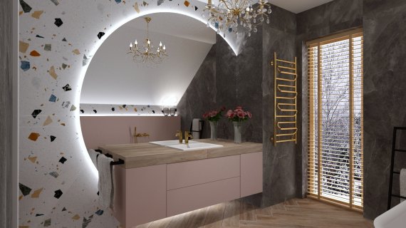 Wizualizacja łazienki 3D Straciatella Grand Cielo (1)