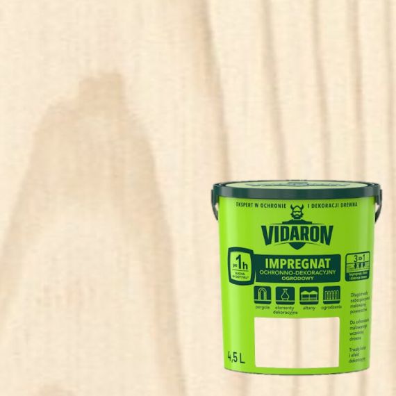 Impregnat Ochronno Dekoracyjny Ogrodowy Dąb Bielony R01 4,5 L Vidaron