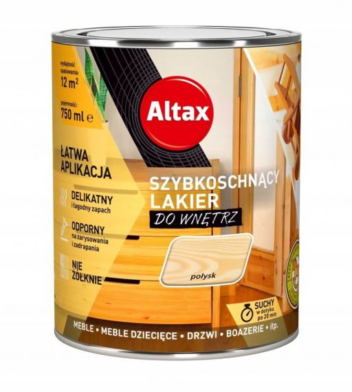 Lakier Szybkoschnący Do Wnętrz Półmat 0,75L Altax