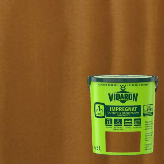 Impregnat Ochronno Dekoracyjny Ogrodowy Złoty Dąb R04 4.5 L Vidaron
