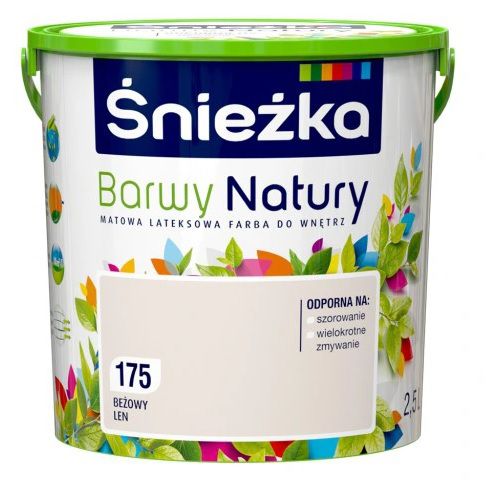 Farba Lateksowa Barwy Natury Beżowy Len 2.5L 175 Śnieżka
