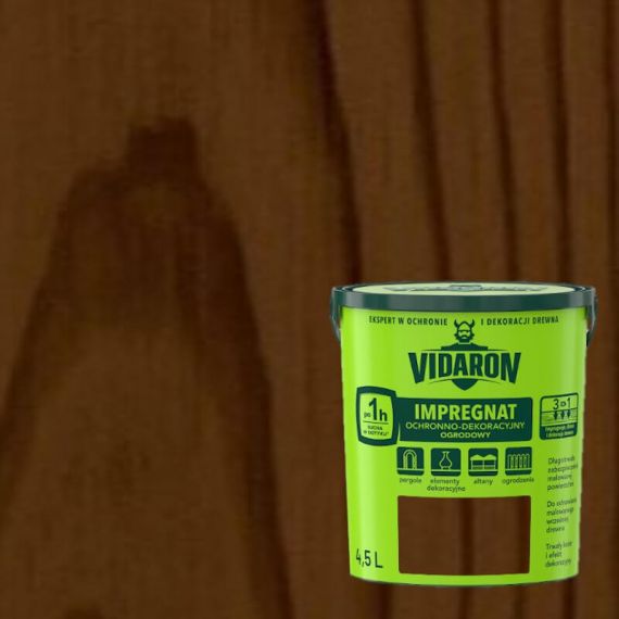 Impregnat Ochronno Dekoracyjny Ogrodowy Dąb Ciemny R06 4.5 L Vidaron