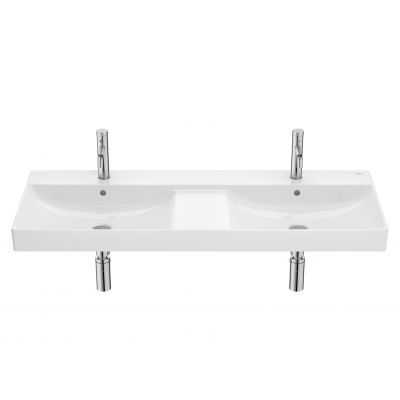Umywalka Prostokątna Podwójna Ona Biała 120x46 cm A32768B000 Roca