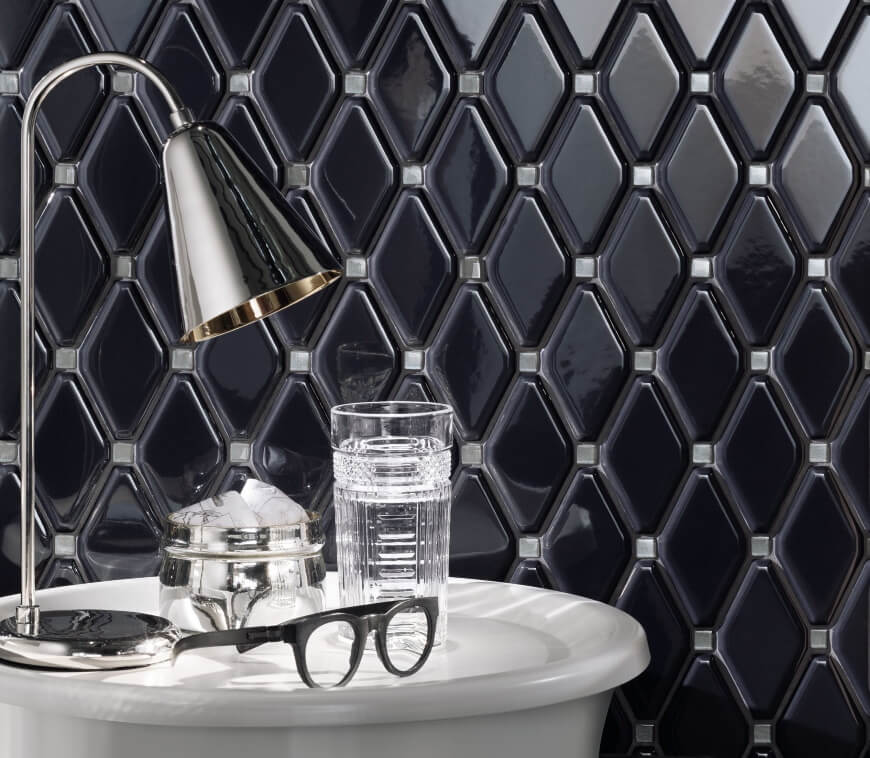 Czarna mozaika Abisso Tubądzin - doskonała do łazienki glamour. Trendy i porady - Salon HOFF