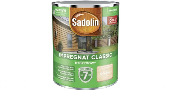 Impregnat Classic Hybrydowy Bezbarwny 0,75L Sadolin