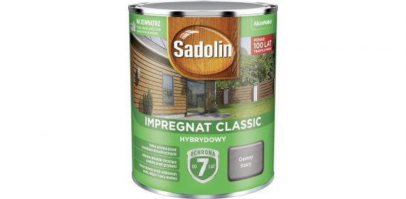 Impregnat Classic Hybrydowy Ciemny Szary 0,75L Sadolin