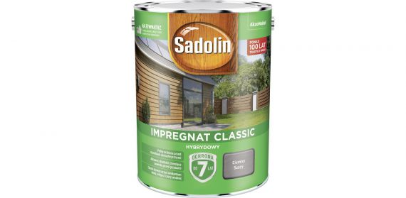 Impregnat Classic Hybrydowy Ciemny Szary 4,5L Sadolin