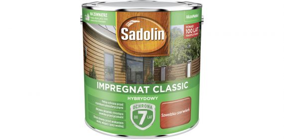 Impregnat Classic Hybrydowy Szwedzka Czerwień 2.5L Sadolin