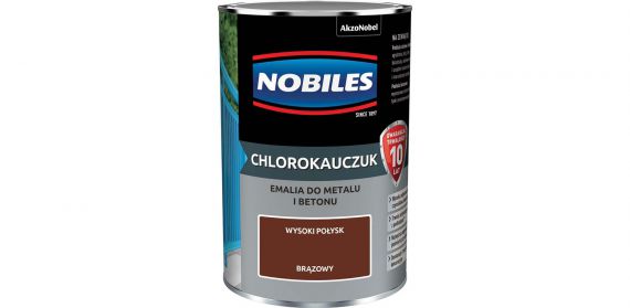 Farba Chlorokauczukowa Do Metalu i Betonu Brązowy 0,9L Nobiles