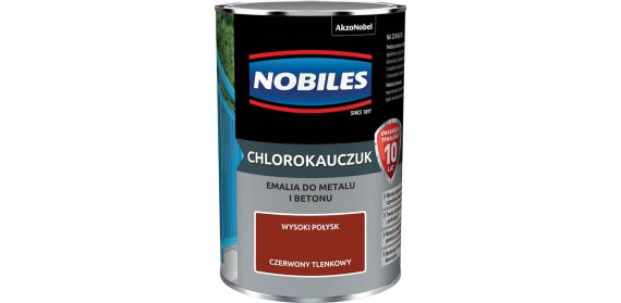 Farba Chlorokauczukowa Do Metalu i Betonu Czerwony Tlenkowy 0,9L Nobiles