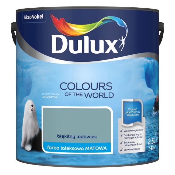 Farba Kolory Świata Błękitny Lodowiec 2.5L Dulux