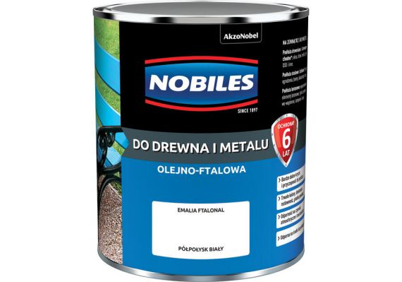 Farba Ftalonal Biały 0,7L Nobiles