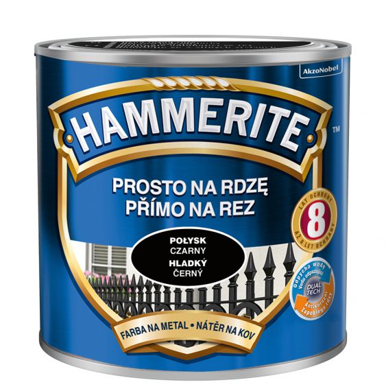 Farba Prosto Na Rdzę Połysk Czarny 0.25L Hammerite
