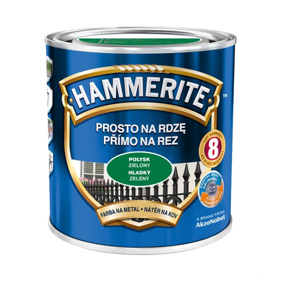 Farba Prosto Na Rdzę Połysk Zielony 0.7L Hammerite