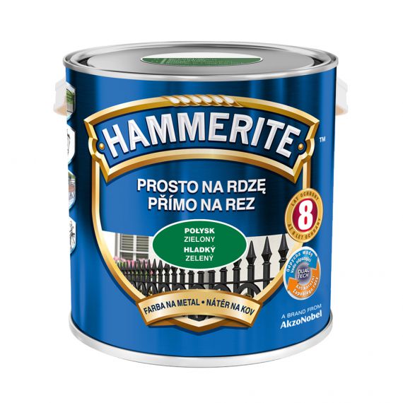 Farba Prosto Na Rdzę Połysk Zielony 2.5L Hammerite