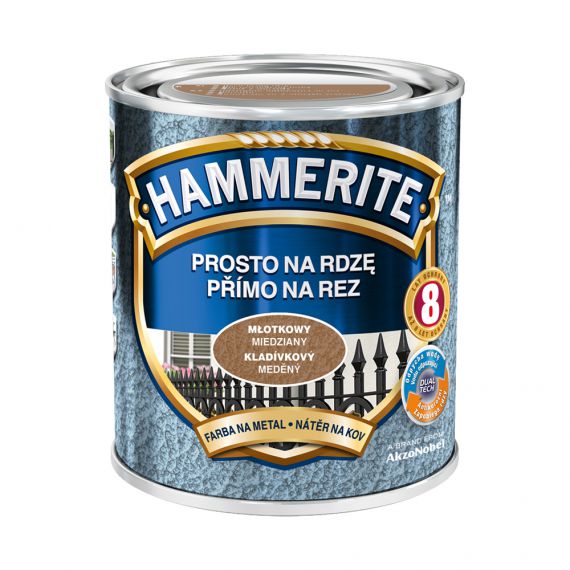 Farba Prosto Na Rdzę Młotkowy Miedziany 0.7L Hammerite