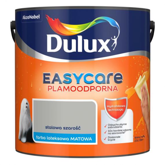 Farba EasyCare Stalowa Szarość 2.5L Dulux