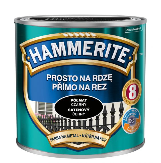 Farba Prosto Na Rdzę Półmat Czarny 0.25L Hammerite