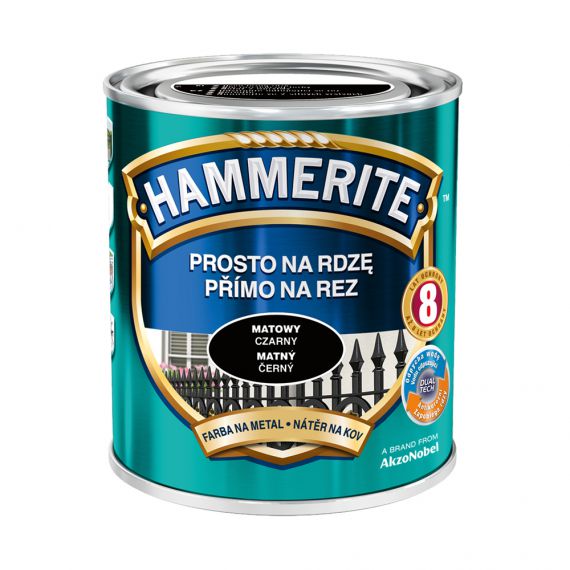 Farba Prosto Na Rdzę Matowy Czarny 0.7L Hammerite