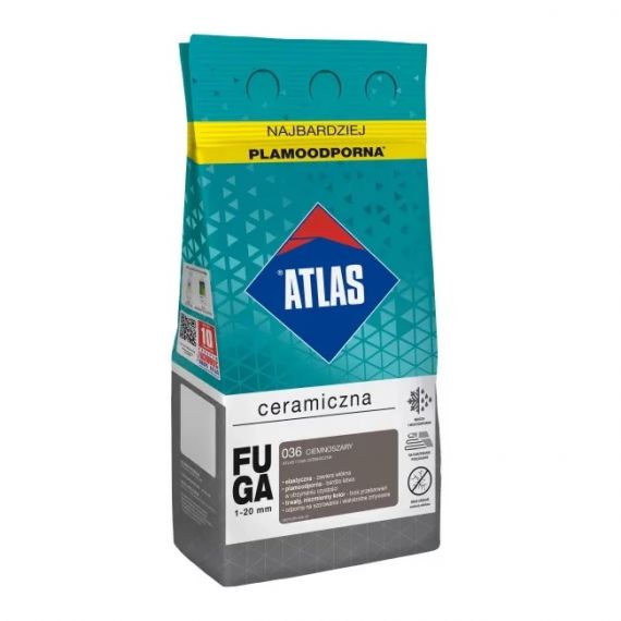 Fuga Ceramiczna 5 Kg 036 Ciemnoszary Atlas
