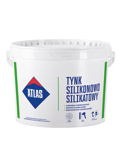 Baza tynku silikonowo-silikatowego N15 szara 25 kg Atlas Baza tynku silikonowo-silikatowego N15 szara 25 kg Atlas