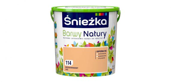 Farba Lateksowa Barwy Natury Brzoskwiniowy Sad 2,5L Śnieżka