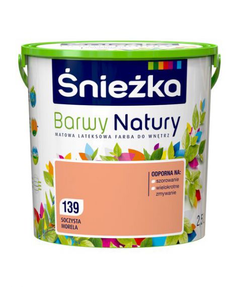 Farba Lateksowa Barwy Natury Soczysta Morela 2,5L Śnieżka