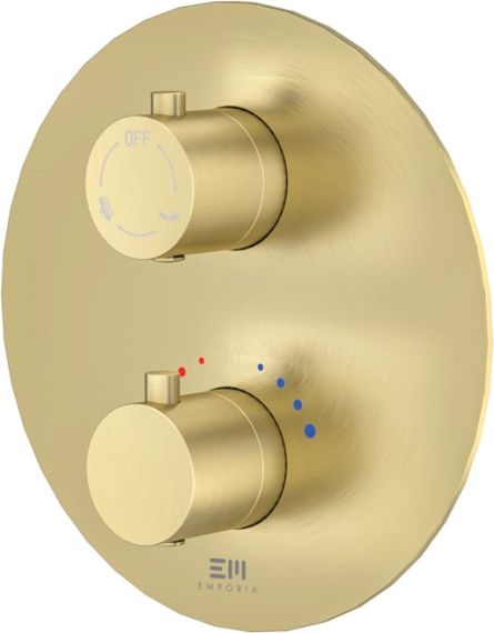 Bateria Prysznicowo-Wannowa Termostatyczna Fly Złoty Szczotkowany 03043GN Emporia