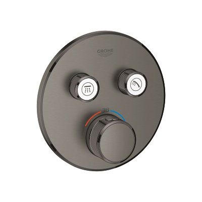 Bateria Termostatyczna Do Obsługi Dwóch Wyjść Wody Grohtherm SmartControl Brushed Hard Graphite 29119AL0 Grohe