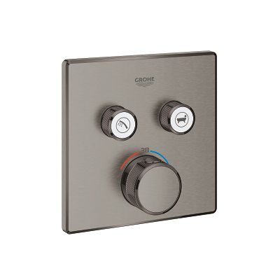 Bateria Termostatyczna Do Obsługi Dwóch Wyjść Wody Grohtherm SmartControl Brushed Hard Graphite 29124AL0 Grohe