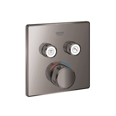 Bateria Termostatyczna Do Obsługi Dwóch Wyjść Wody Grohtherm SmartControl Hard Graphite 29124A00 Grohe