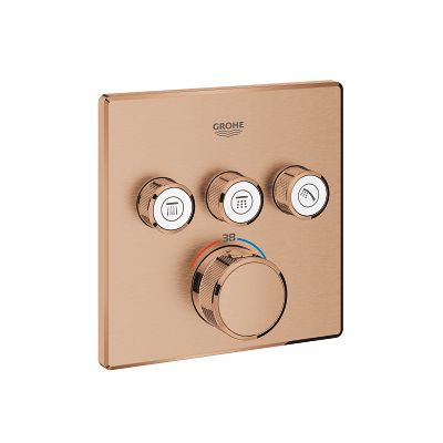 Bateria Termostatyczna Do Obsługi Trzech Wyjść Wody Grohtherm SmartControl Brushed Warm Sunset 29126DL0 Grohe