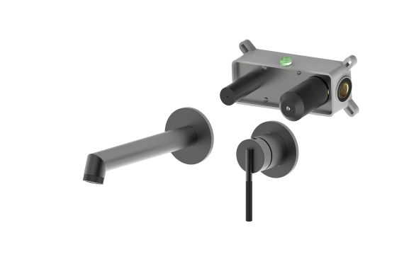 Bateria Umywalkowa Podtynkowa Rio Z Boxem Gun Metal 01012BN Emporia