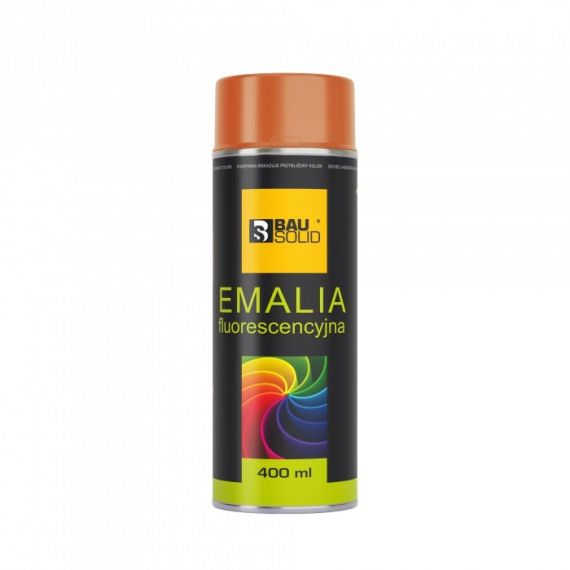 Spray Emalia Fluorescencyjna RAL 3024 Pomarańczowy 400ml Bausolid