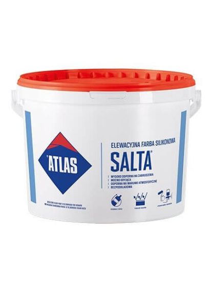 Baza farby silikonowej Salta biała 10 l Atlas Baza farby silikonowej Salta biała 10 l Atlas