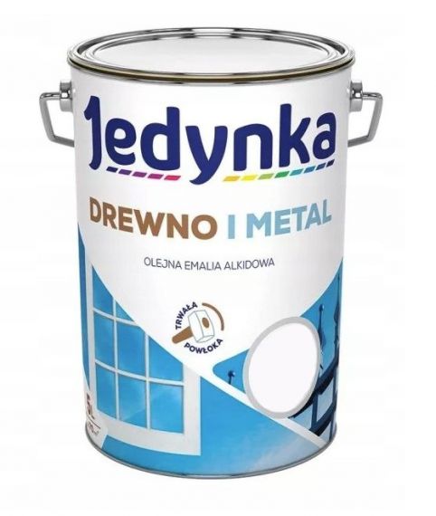 Farba Drewno I Metal Biały Mat 5L Jedynka
