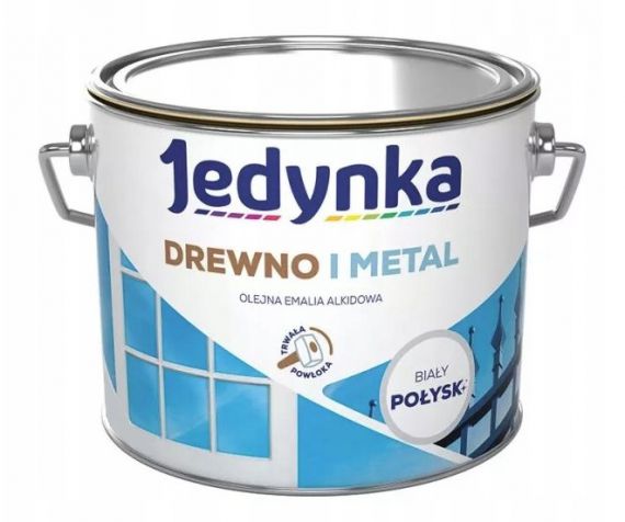 Farba Drewno I Metal Biały Mat 10L Jedynka