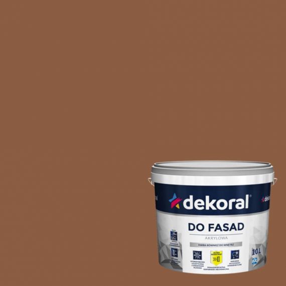 Farba Akrylowa Do Fasad Polinit Brązowy 10L Dekoral
