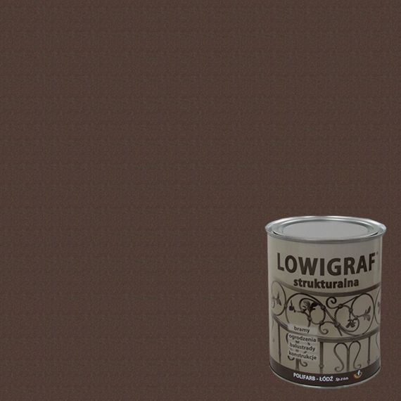 Farba Lowigraf Brązowa Strukturalna 0,8L Polifarb Łódź