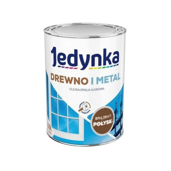 Farba Drewno I Metal Brązowy 0,9L Jedynka