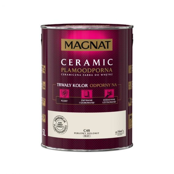 Farba Ceramiczna Magnat Ceramic C48 Perłowy Dolomit 5l