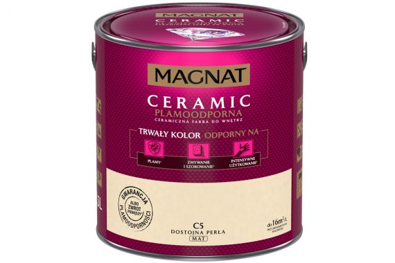 Farba Ceramiczna Magnat Ceramic C5 Dostojna Perła 2,5l