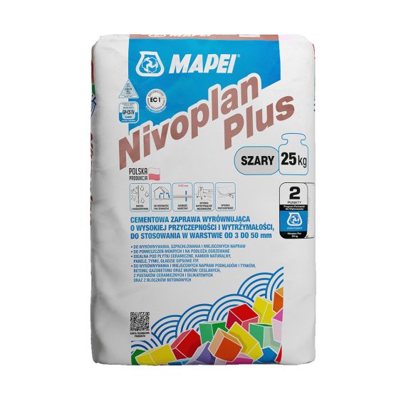 Cementowa Zaprawa Wyrównująca Nivoplan Plus 25Kg Mapei