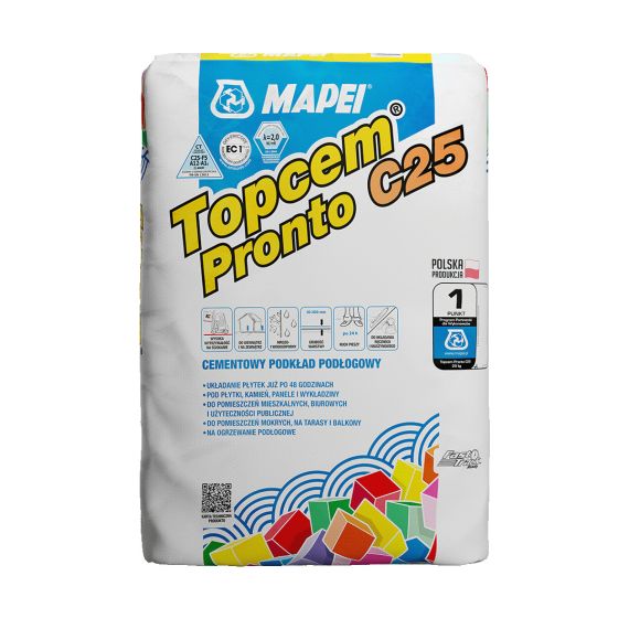 Cementowy Podkład Podłogowy Topcem Pronto C25 25Kg Mapei