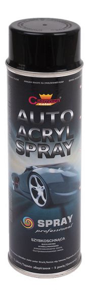 Spray Auto Acryl Czarny Połysk 500 ml Champion