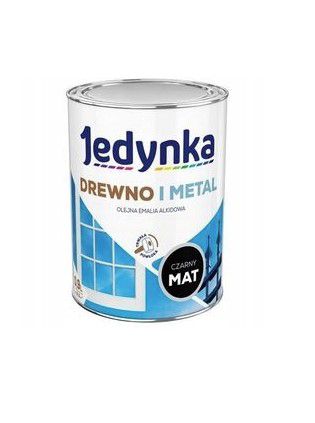 Farba Drewno I Metal Czarny Mat 0,9L Jedynka