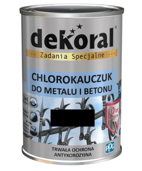Emalia Chlorokauczukowa Strong Czarna RAL 9005 0,9L Dekoral