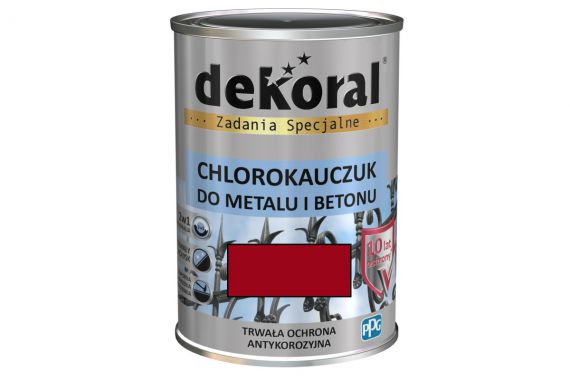 Emalia Chlorokauczukowa Strong Czerwony Tlenkowy Ciemny 0,9L Dekoral