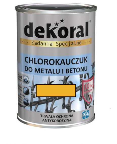 Emalia Chlorokauczukowa Strong Żółty RAL 1007 0,9L Dekoral