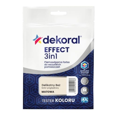 Farba Lateksowa Plamoodporna Effect 3in1 0.04L Delikatny Beż Tester Dekoral Farba Lateksowa Plamoodporna Effect 3in1 0.04L Delikatny Beż Tester Dekoral